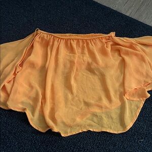 Express Bright Orange Off-Shoulder Blouse